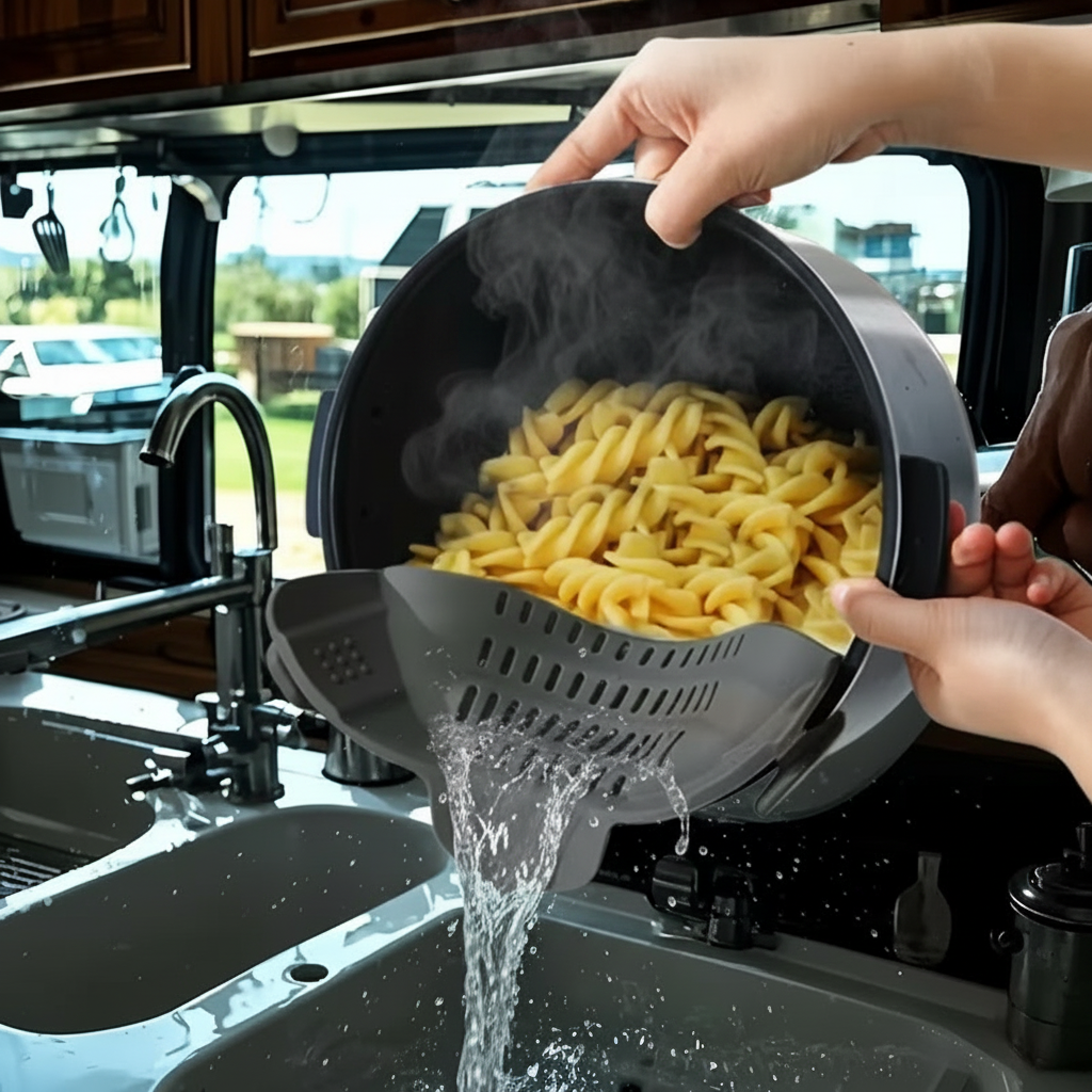 Clip-On Strainer in Action - Luxury Enhanced